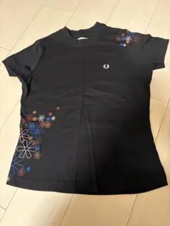 FRED PERRY 半袖 Tシャツ 花柄 ブラック