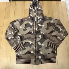古着 Columbia 迷彩カモフラージュ柄 ジップパーカー M