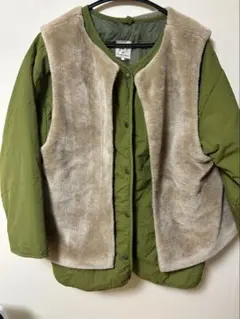 キルティングジャケット　ファーベスト　セット