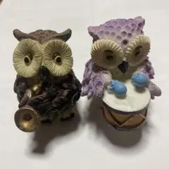 フクロウの置き物　梟　陶器