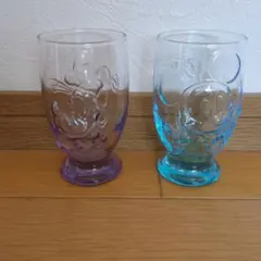 ミッキーグーフィー 脚付きグラス 2個セット