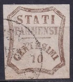 1857年イタリア(パルマ公国) 百合の紋章図案切手 15Cent. - メルカリ