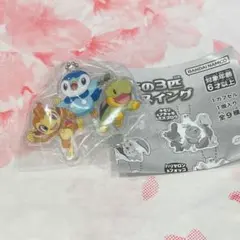 ポケモン 旅立ちの3匹　アクリルスイング ヒコザル ポッチャマ ナエトルのサムネイル