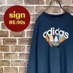 adidas アディダス　ビッグプリントロゴ　デザイン　カットソーのサムネイル