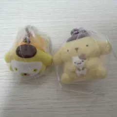 ポムポムプリン マスコットチャーム＆ふわわフロッキーマスコット セット