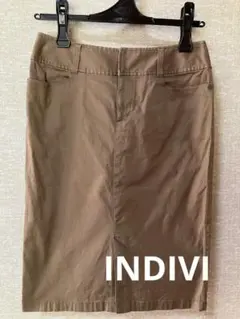 INDIVI ベージュ タイトスカート 38