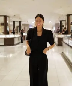 LILOUMIEUX ✕愛甲千笑美さんコラボ 半袖ジャケット ブラック