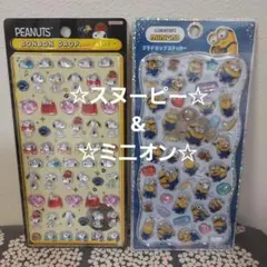 スヌーピー ミニオン ボンボンドロップシール プチドロップステッカー