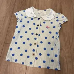 Nini Luck ドット柄 ブラウス レース襟 95cm