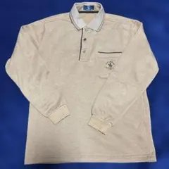 あったか裏起毛ポロシャツ M ベージュ