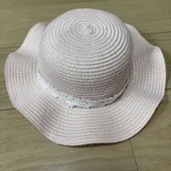 値下げ‼️Kids Foret 麦わら帽子 52cm ピンクのサムネイル