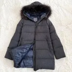 美品☆デュベティカ ダウンコート ウール カシミヤ　ラクーンファー 2way
