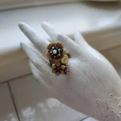 レネレイド　指輪　まとめ売り　アンティーク シトリンのアンティーク風リング オーバルファセット・カット