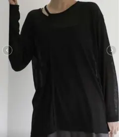 select moca アシンメトリーネックシアートップスのサムネイル