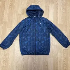 PUMA 幾何学模様ウィンドブレーカー ネイビー