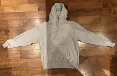 美品 Champion ワンポイント グレー フード付き パーカー