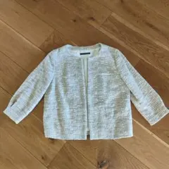 メルチエリア　ドレステリア　七分袖ツイードジャケット36　美品