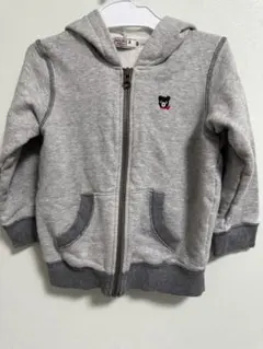 ミキハウス DOUBLE.B パーカー 100cm グレー