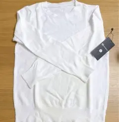 セーター ニット 薄手 レディース 長袖 無地 柔らか 白 ホワイト シンプル