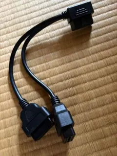 OBD2用16PIN延長 2分岐ケーブル 50cm ハーネス 2ポート L型のサムネイル
