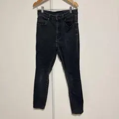 ダークグレー スキニーデニム ハイウエスト　gu