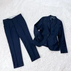 新品 ロンナー スーパー100 ファインメリノ スーツ ネイビー 光沢
