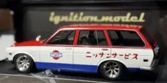 Datsun Bluebird (510) Wagon 赤/青/白 1/18のサムネイル