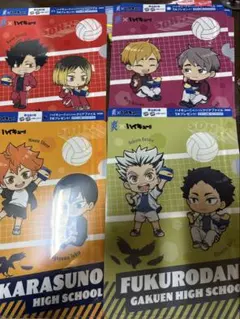 ハイキュー！！　クリアファイル　全４種×２　８点セット　描き起こしデザイン