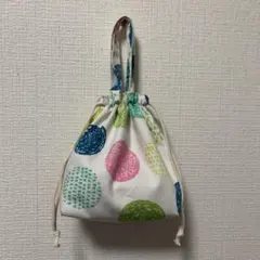 ミニ巾着トートバッグ　ハンドメイド