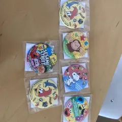 セサミストリート おさるのジョージ スヌーピー ウッドペッカー バッジ