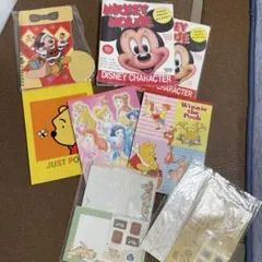 ディズニーキャラクター、ノート、便箋セット