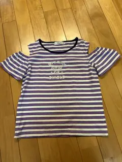 Diable ボーダー柄 オープンショルダー Tシャツのサムネイル