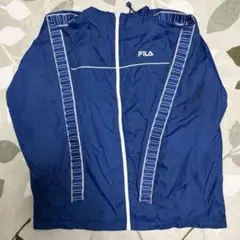 FILA ナイロンジャケット　ウィンドブレーカー　ネイビー　90s