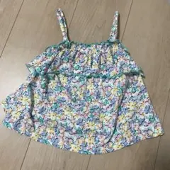 ZARA キッズ 花柄 フリル タンクトップ 104cmのサムネイル