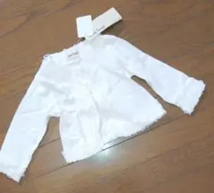 新品　90　リトル　シングス　丸高衣料　白　長袖　カーディガン