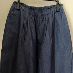 インディゴ ワイドパンツ ダークブルー