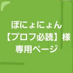 ぽにょにょん【プロフ必読】様　専用ページ