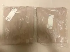 【新品】GU ワイドリブUネックセーター & Vネックカーディガン
