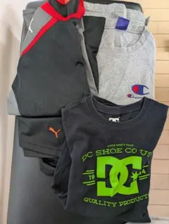 Puma Champion DC Shoes Tシャツ 3枚セット、プーマ半パン