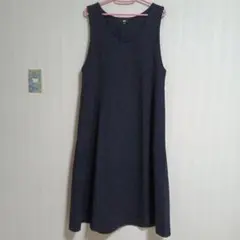ユニクロ　ジャンパースカート　濃紺