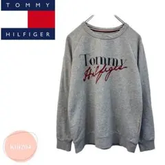 TOMMY HILFIGER 長袖Tシャツ トレーナー グレー シンプル