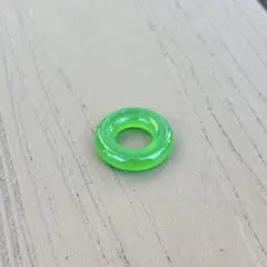 新品 天然石 翡翠 平安扣ドーナツ 小さめ ペンダント チャーム パーツ
