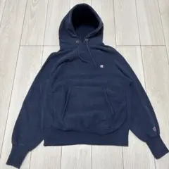 90s リバースウィーブパーカー　USA製　ネイビー フェード