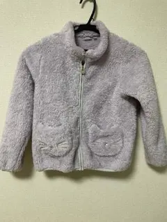 エニファム　美品　130薄紫色 ボアフリース猫ポケット付き