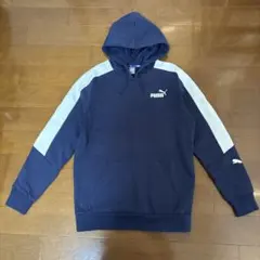 お値下げ‼️PUMA スウェットパーカー　プルオーバー　ネイビー　ロゴ　S