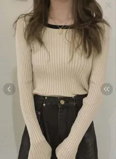 バイカラー ニット