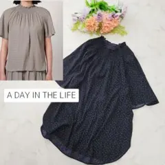 美品＊A Day in the Life＊ヴィンテージサテン ハイネックブラウスのサムネイル