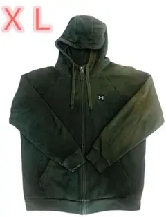 【美品】アンダーアーマー ライバルフリース フルジップパーカー XL カーキ