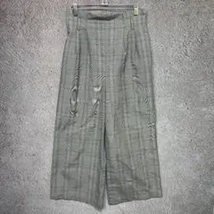 Heather ヘザー チェック柄 ワイドパンツ