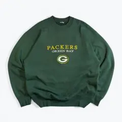 90s PACKERS NFL スウェット XL グリーン USA 古着のサムネイル